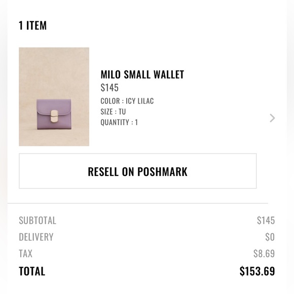 Sézane Milo Small Wallet - Icy Lilac - Picture 5 of 5